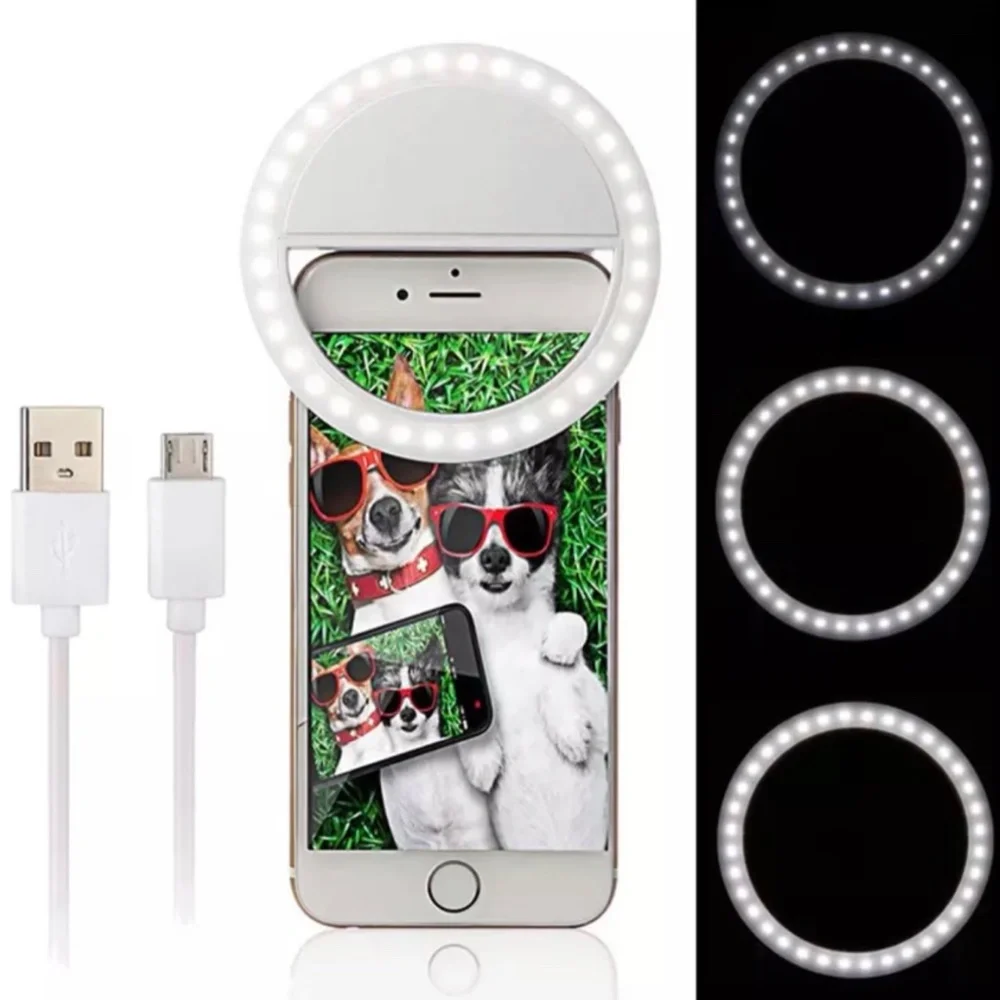 Clip on 36 led 3 Dimmable Modes Rechargeable Mini LED Custom Camera Lights Selfi